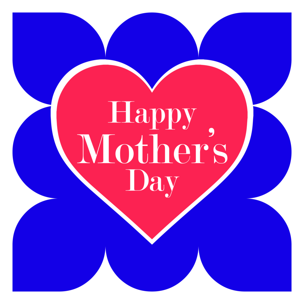 Mother's Day Design Concept on a Transparent Background png