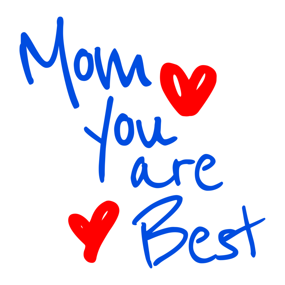 Mother's Day Design Concept on a Transparent Background png