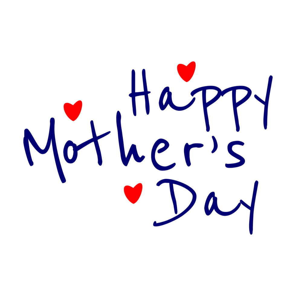 Mother's Day Design Concept on a Transparent Background png