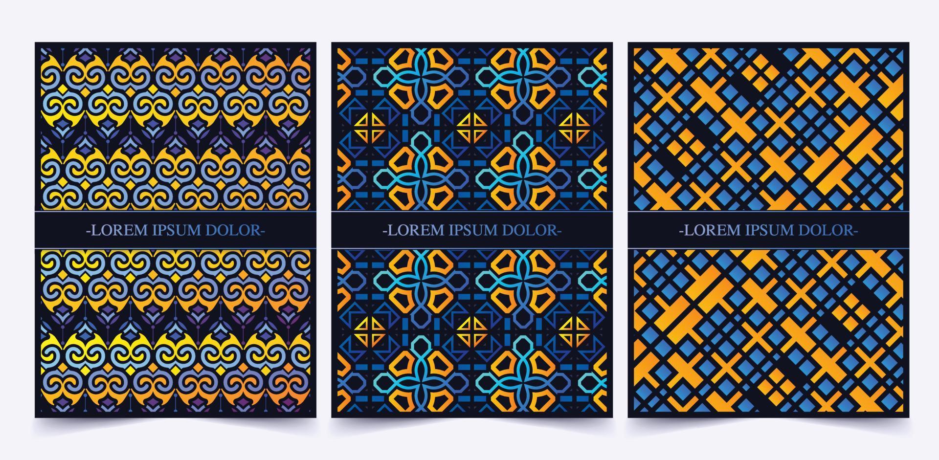 colorful abstract pattern cover design vector