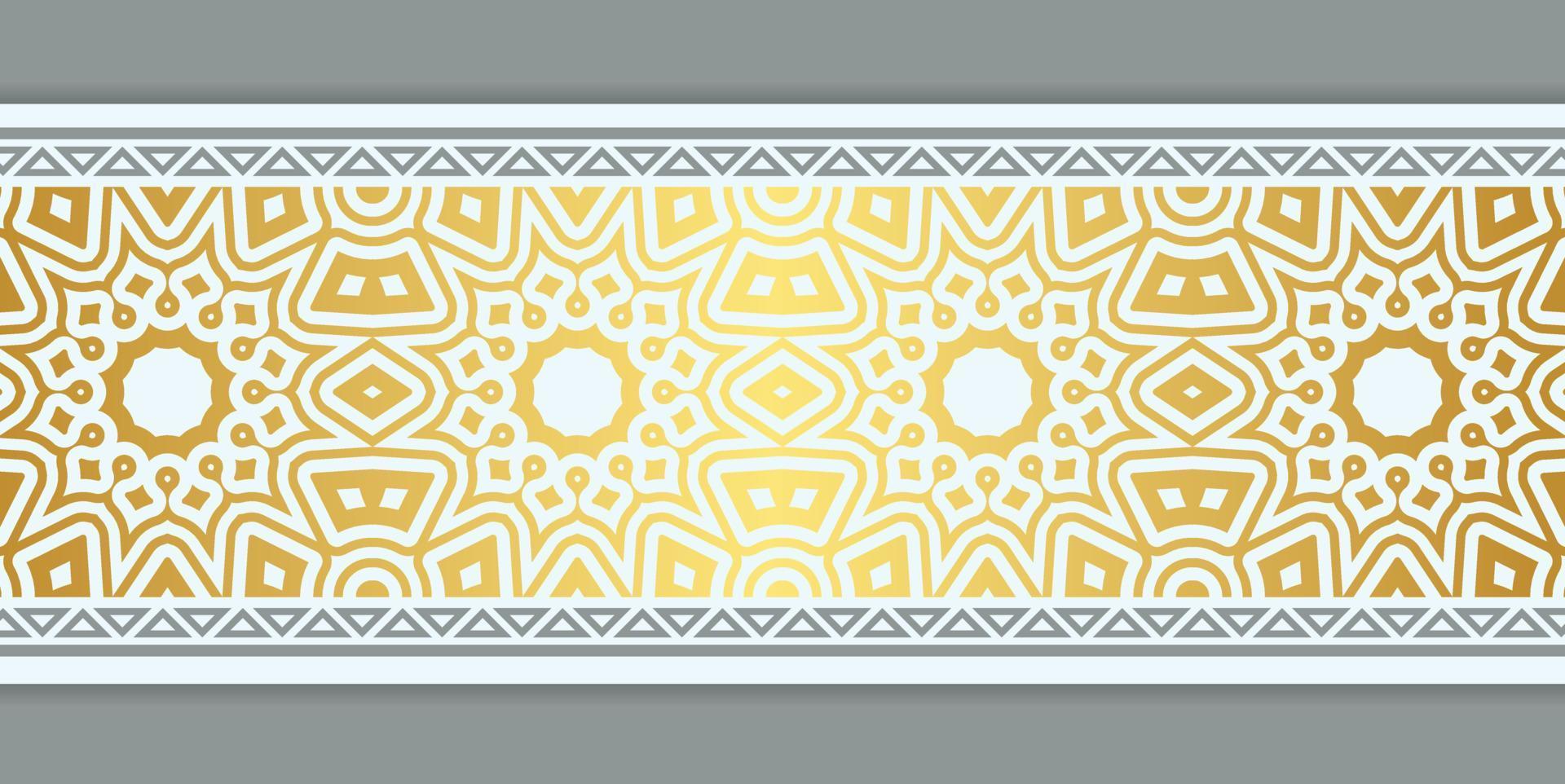 Elegant golden ornamental border template vector