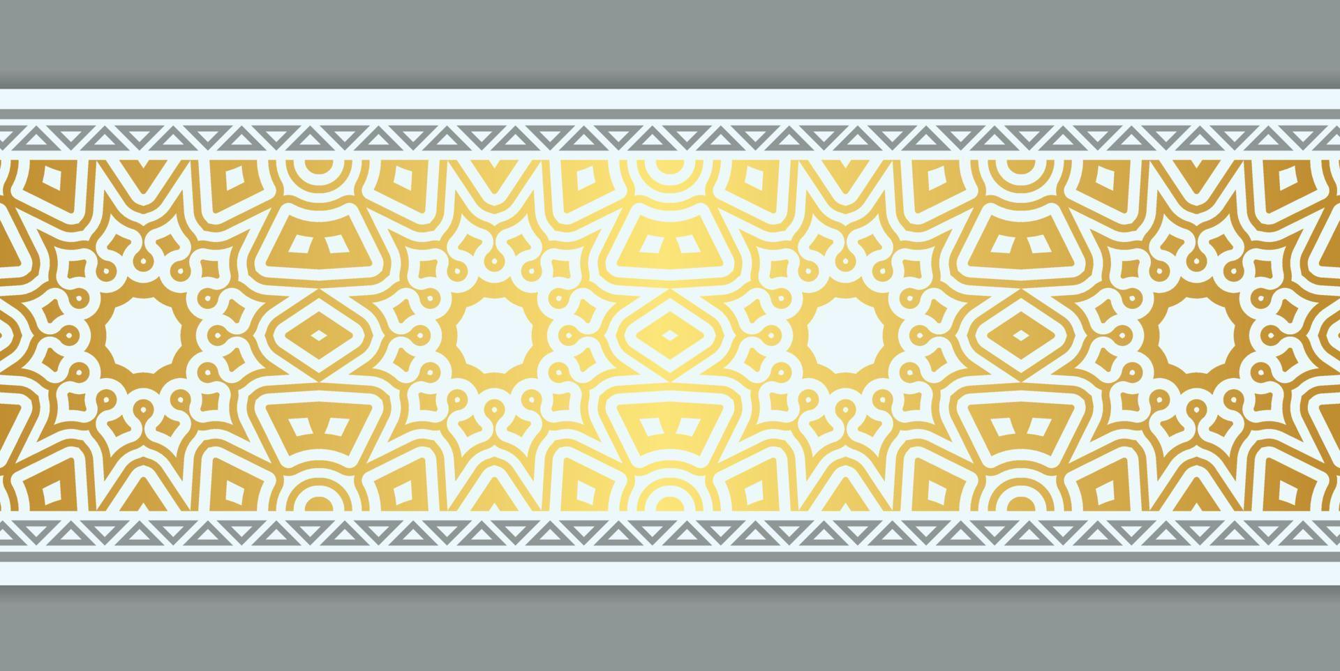 elegante plantilla de borde ornamental dorado vector