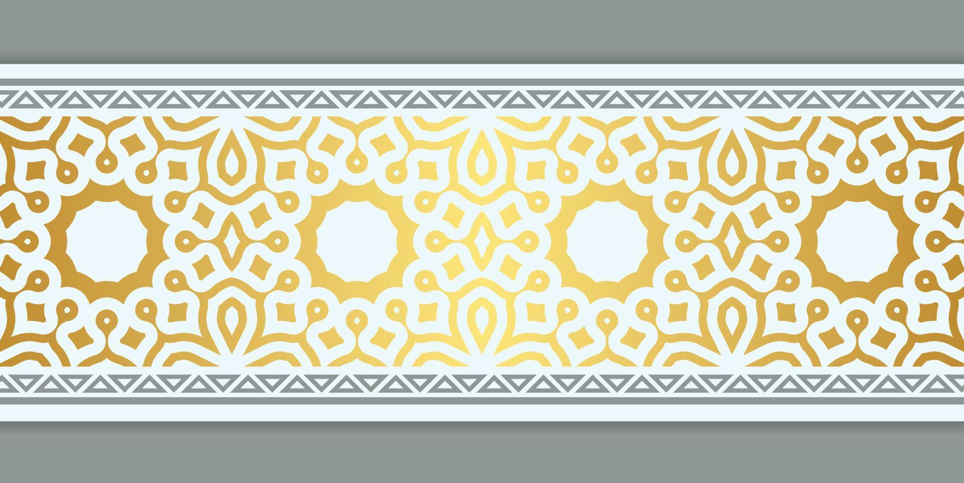 Elegant golden ornamental border template vector
