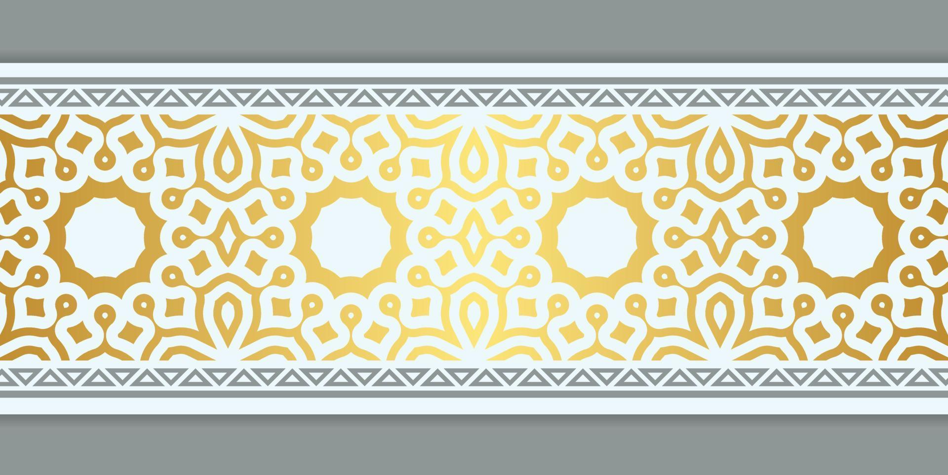 Elegant golden ornamental border template vector