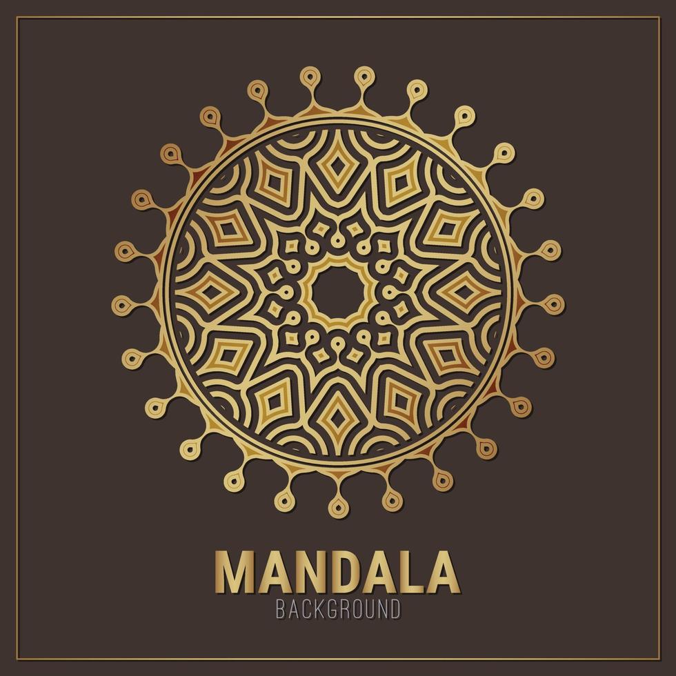 plantilla de diseño de fondo de mandala de lujo vector