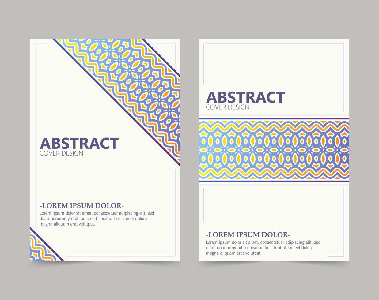 colorful abstract pattern cover design vector