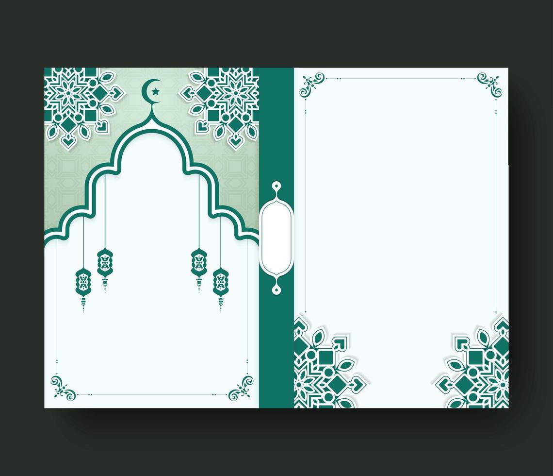 elegante islámico Ramadán kareem cubrir vector