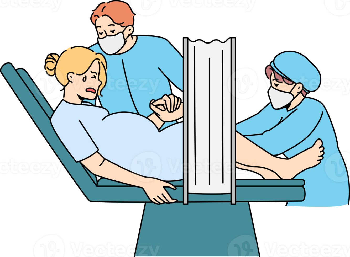 Enceinte femme donner naissance dans hôpital png