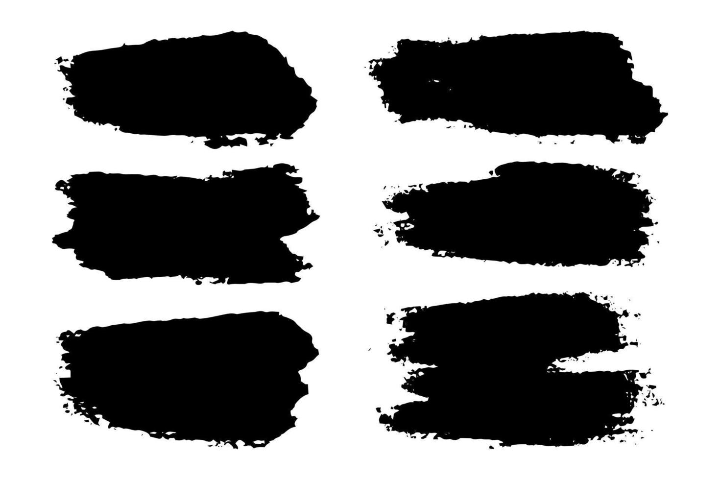 Black Distress Brushes. Grunge Texture. Splash Banner. vector illustration.