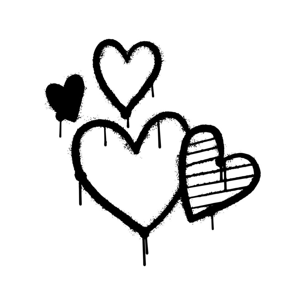 Spray Painted Graffiti love Sprayed isolated on white background. vector