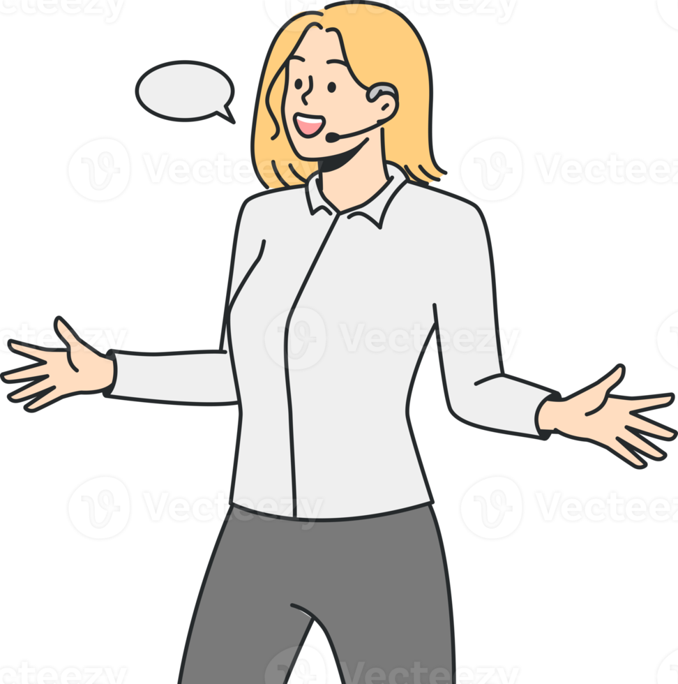 Stand-up comedian woman. Lady performing. Speaker. png