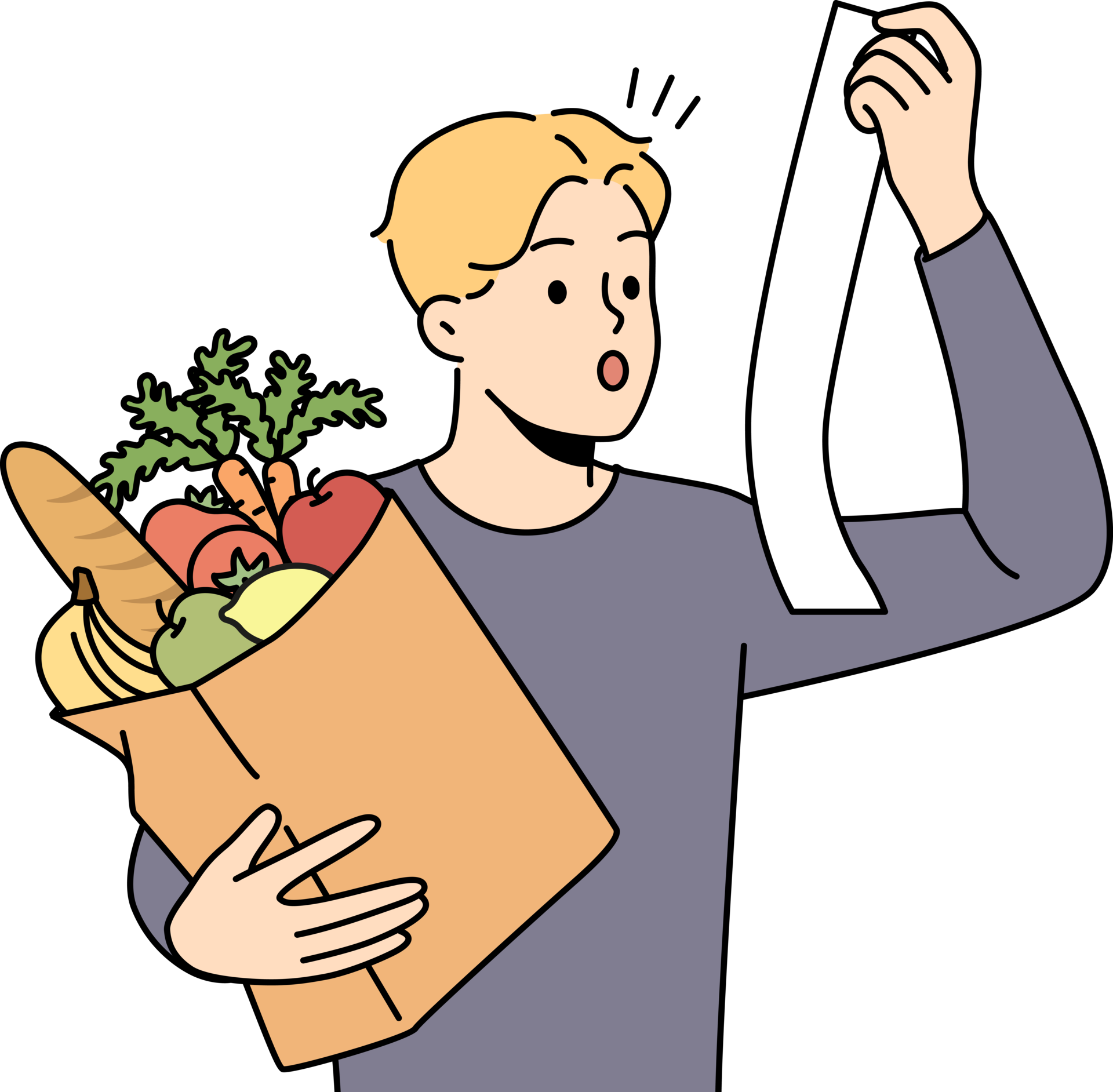 Stunned Man Shocked With Prices On Groceries 21468899 PNG stunned-man-shocked-with-prices-on-groceries-21468899-png