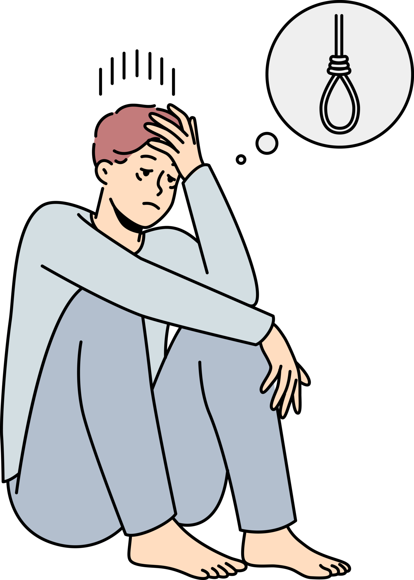 Depressed Man Thinking Of Suicide 21468981 PNG depressed-man-thinking-of-suicide-21468981-png