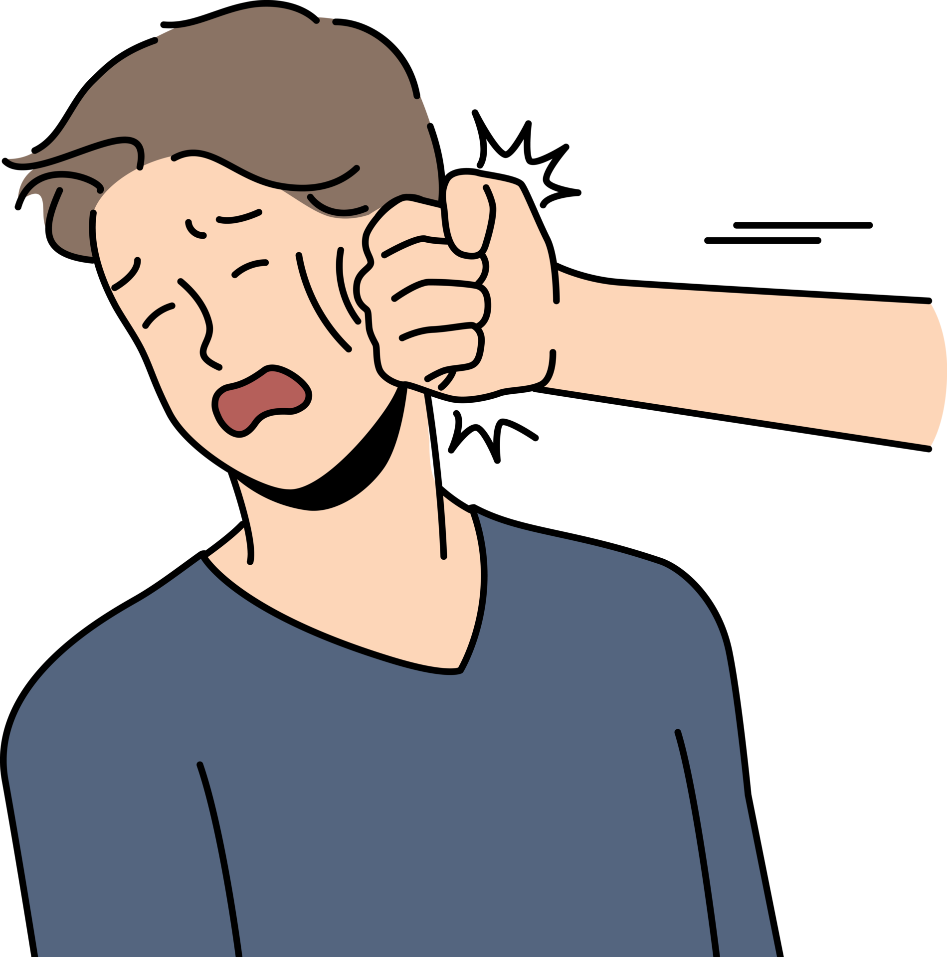 Guy Punching Meme - x498f32