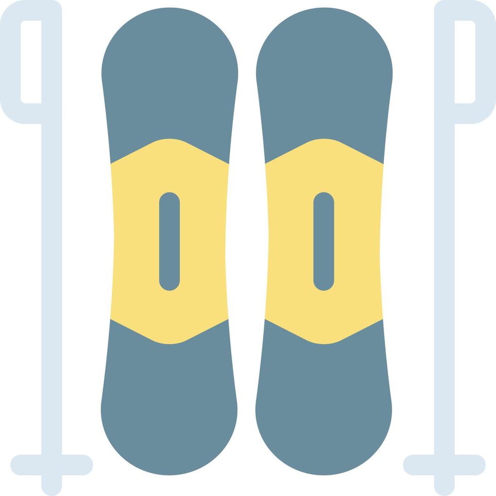 ilustración vectorial de esquí en un fondo. símbolos de calidad premium. iconos vectoriales para concepto y diseño gráfico. vector