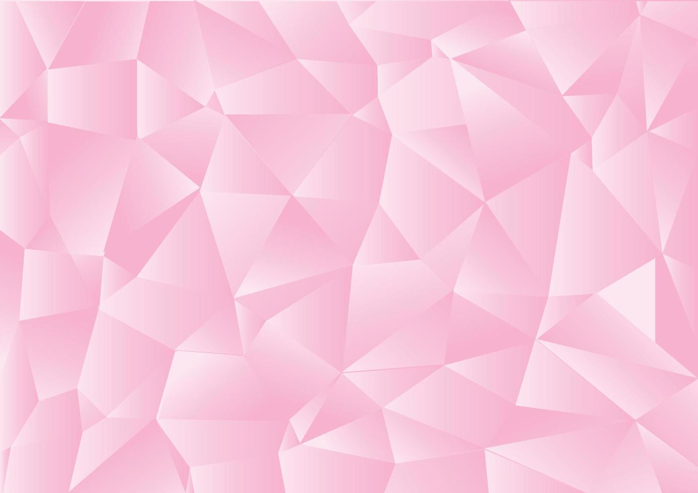 Romantic Valentine's Day pink polygon paper card abstract background backdrop pattern seamless web template vector illustration