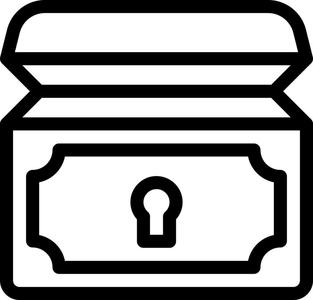 ilustración de vector de caja de tesoro en un fondo. símbolos de calidad premium. iconos vectoriales para concepto y diseño gráfico.