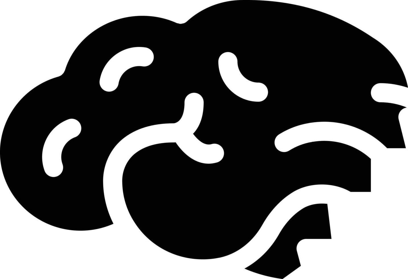 Ilustración de vector de cerebro en un fondo. Símbolos de calidad premium. Iconos vectoriales para concepto y diseño gráfico.