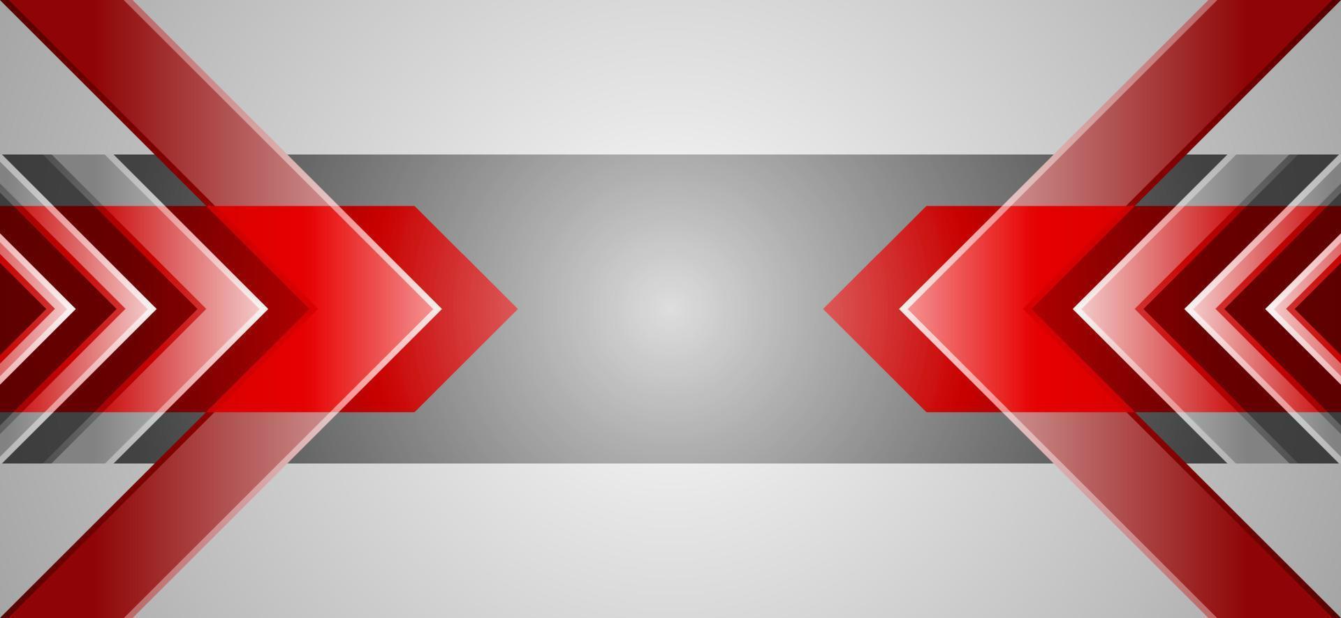 White Hi Tech Abstract Background Red Arrowhead vector