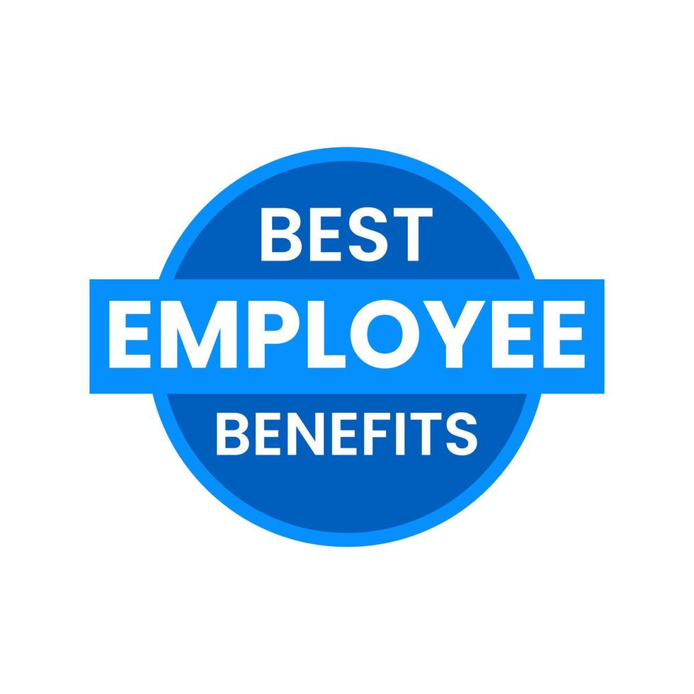 Best employee benefits employment performance icon badge design vector