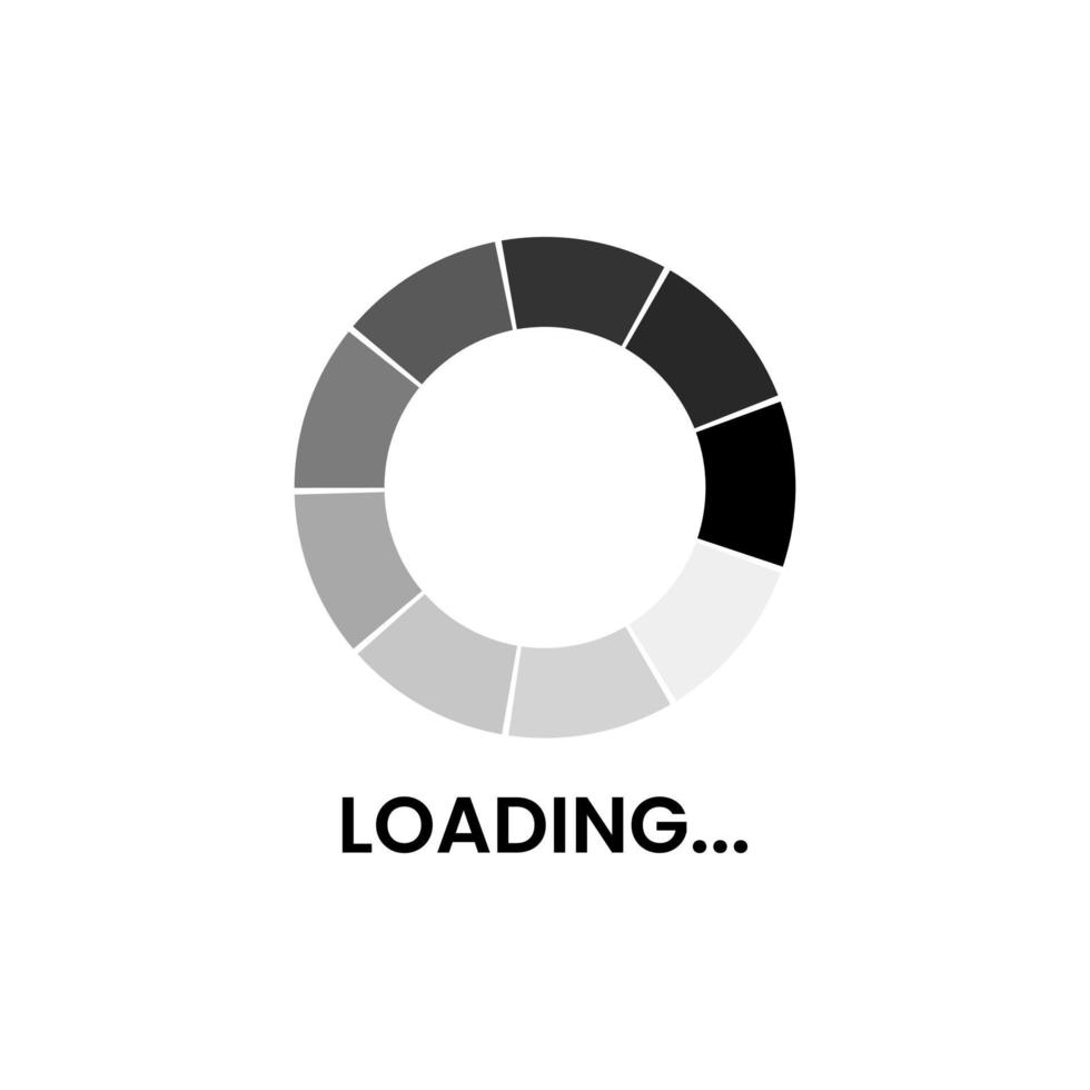 Loading Pre-loader Software Application Icon Label Design Vector