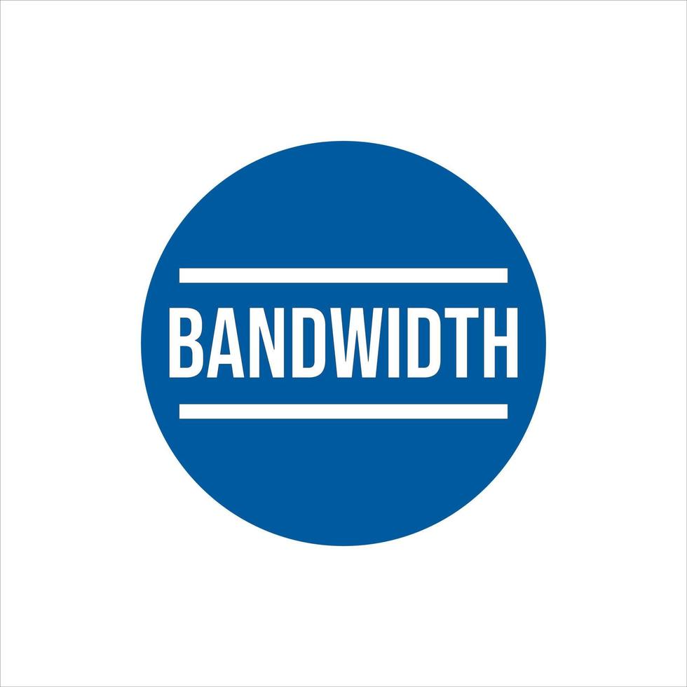 Bandwidth Capacity Network Text Icon Label Design Vector