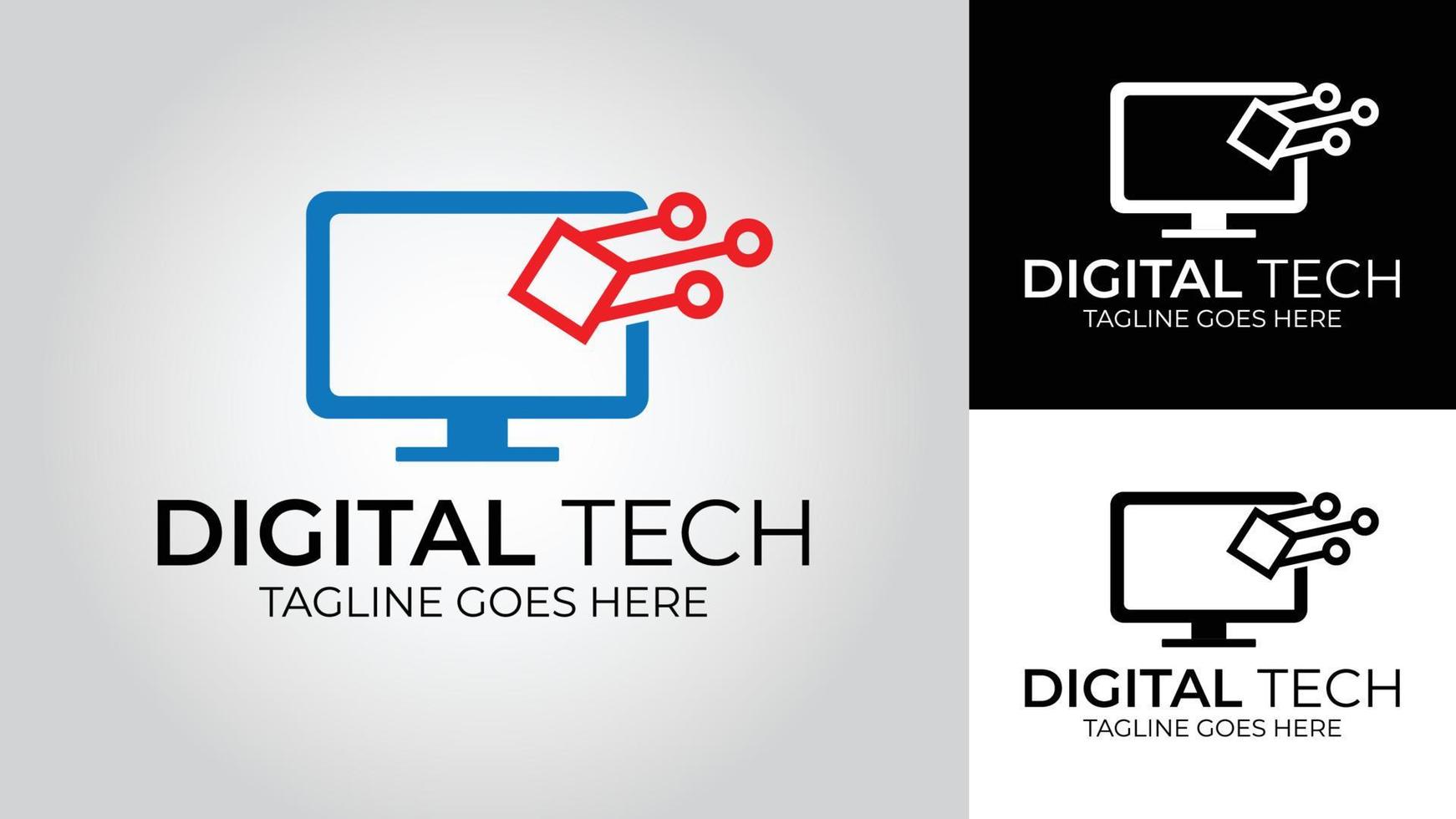 Digital tech Business Vector Logo Design