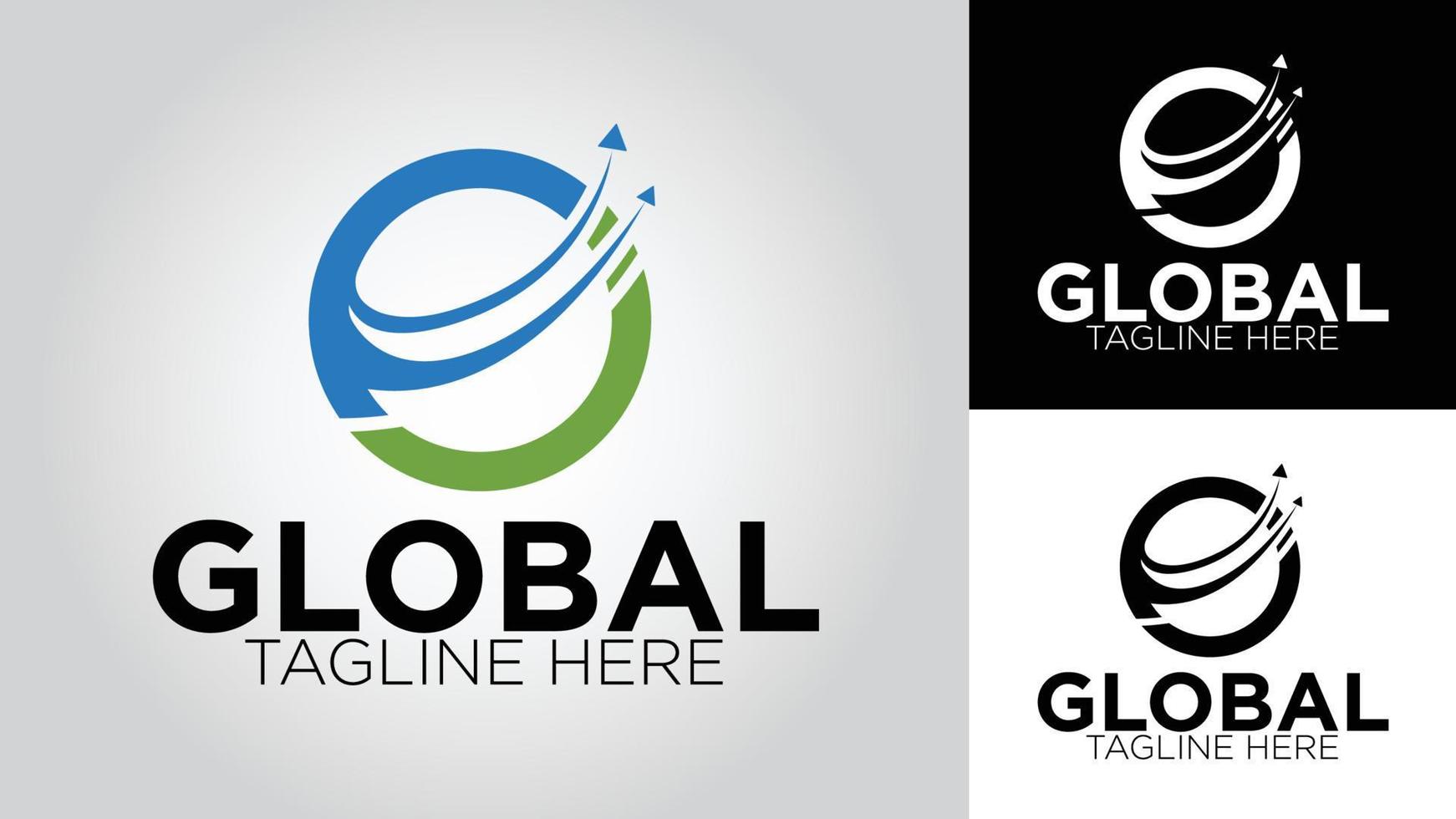 global negocio vector logo diseño