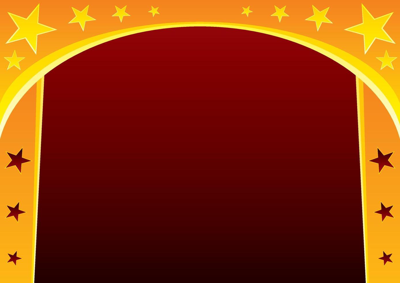 Gold curtain in circus useful as abstract background vector