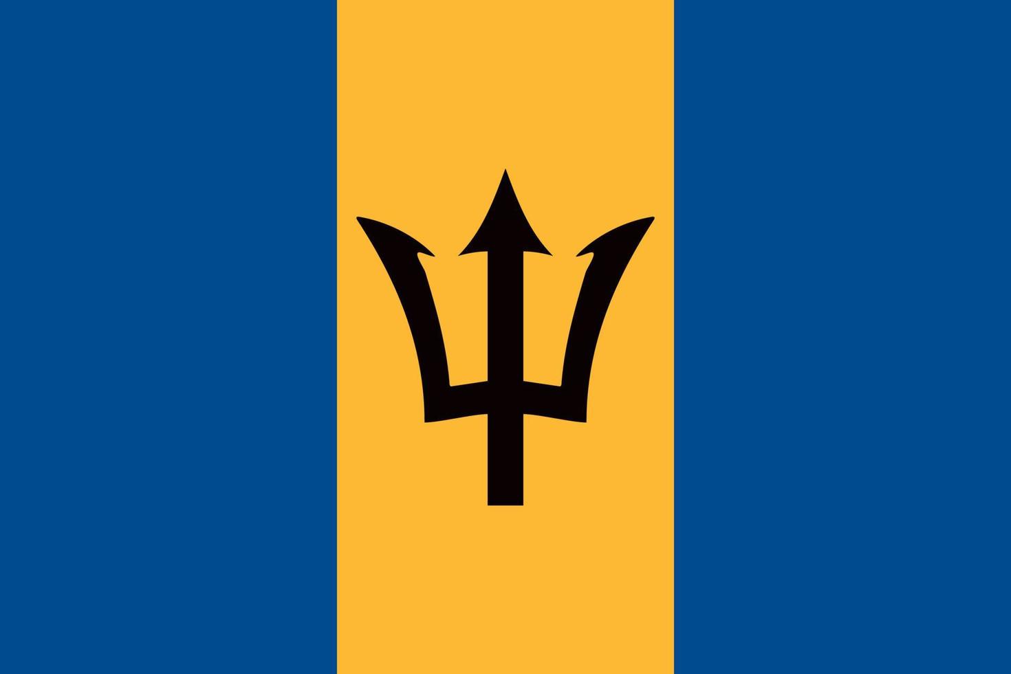 Vector national flag of Barbados