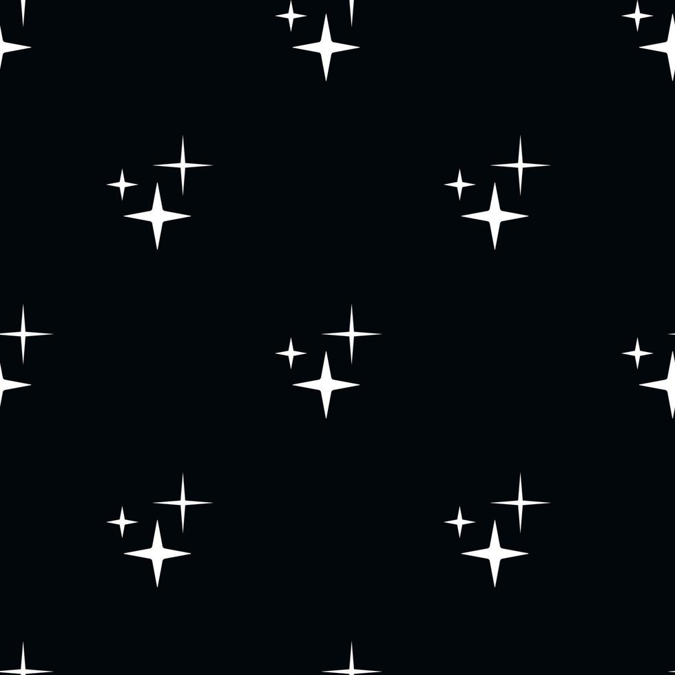 Vector flat hand drawn seamless pattern with star, sun. Flat vector hippy boho illustration.