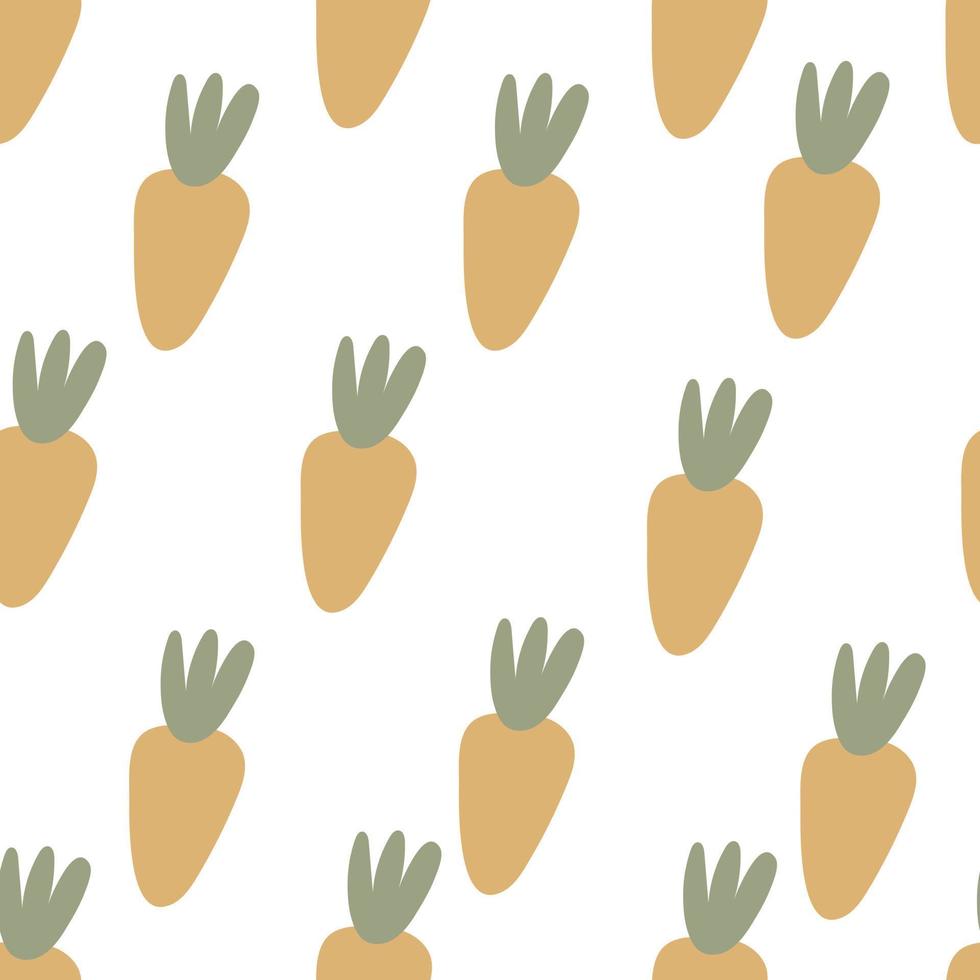 Seamless pattern with cartoon carrot. colorful vector. hand drawing, flat style. design for fabric, print, textile, wrapper vector