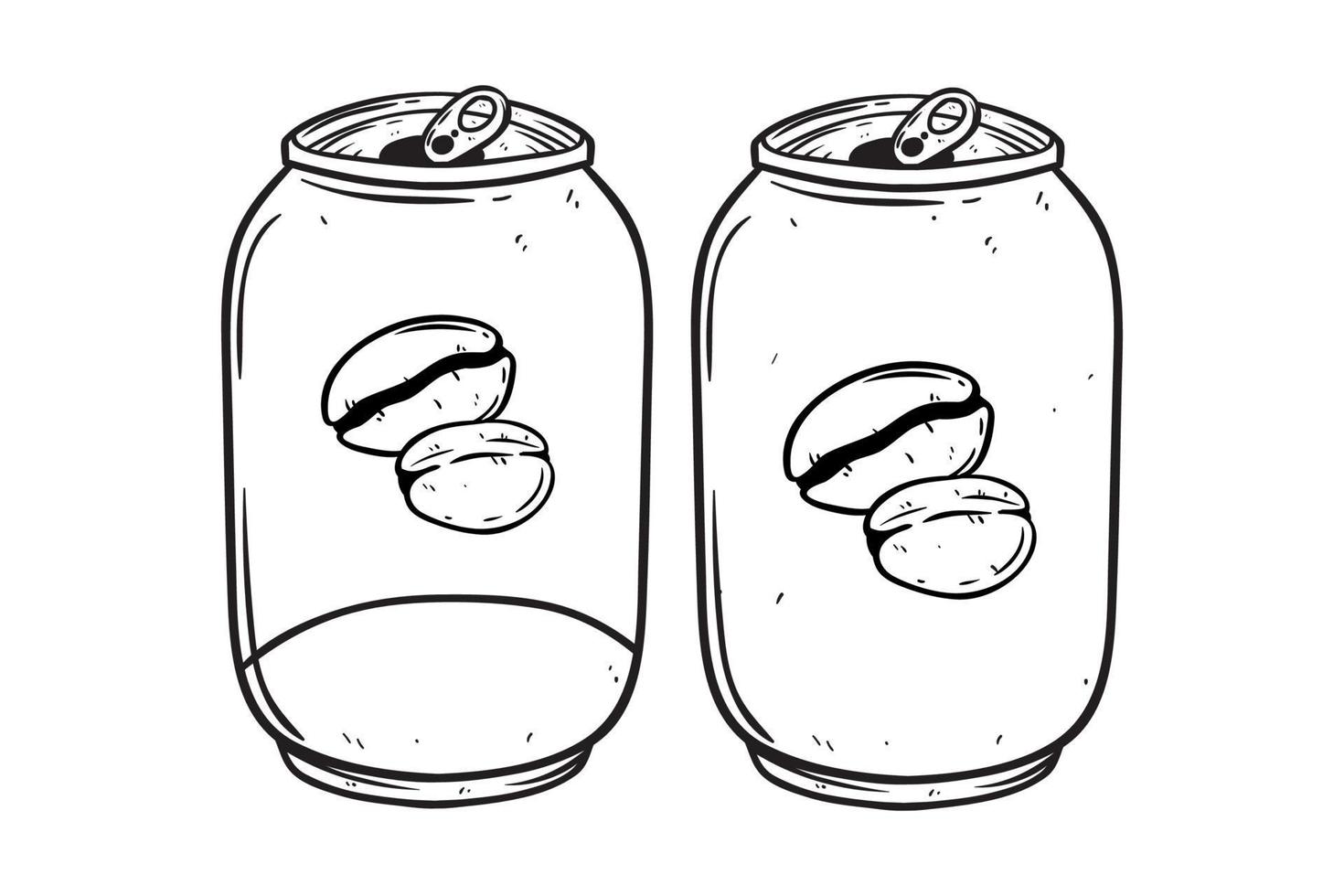 soda can hand drawing on white background vector