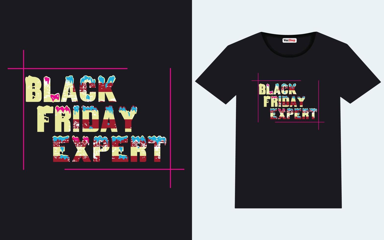 Trendy black friday t shirt designs vector