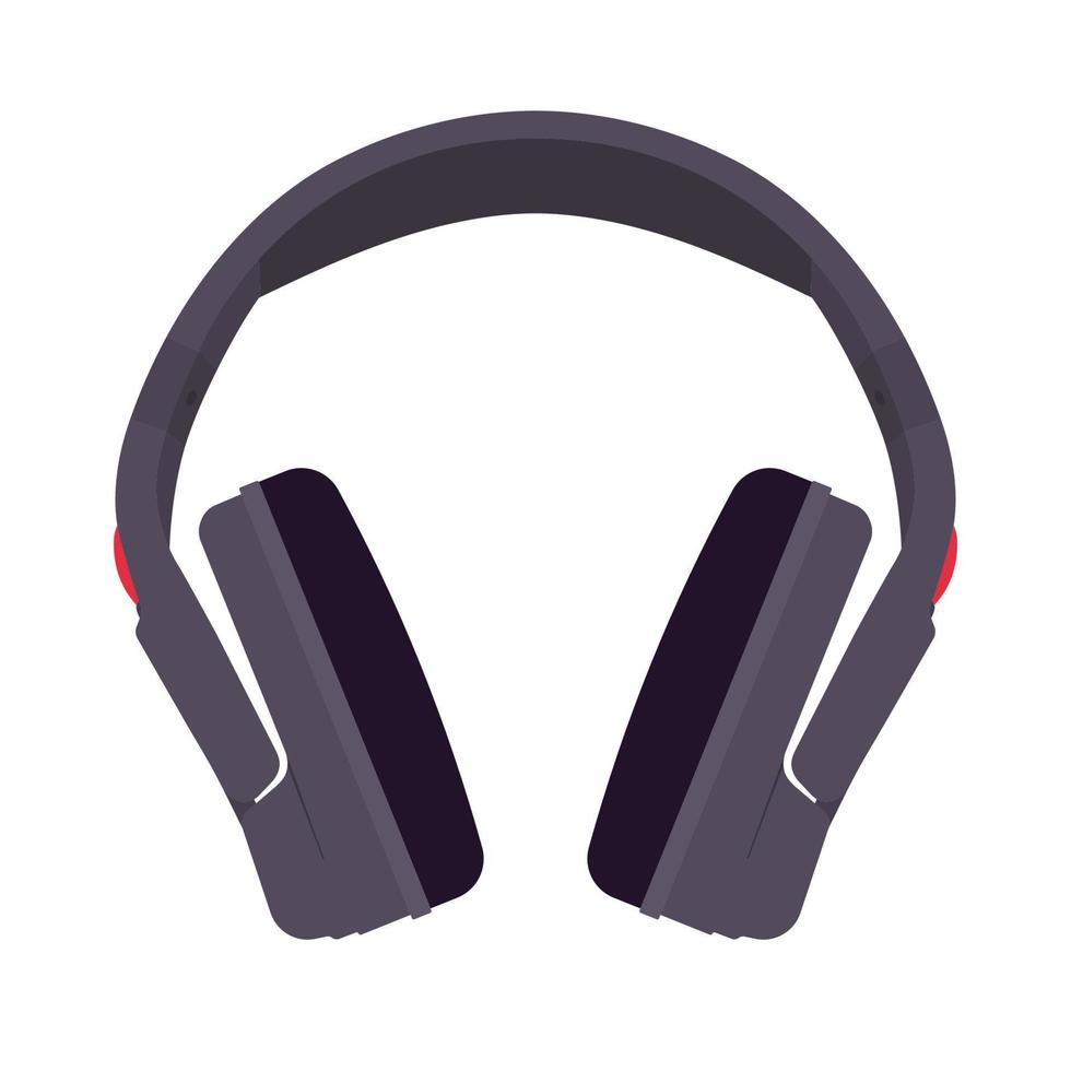 Gaming Headphone Flat Illustration. Clean Icon Design Element on Isolated White Background vector