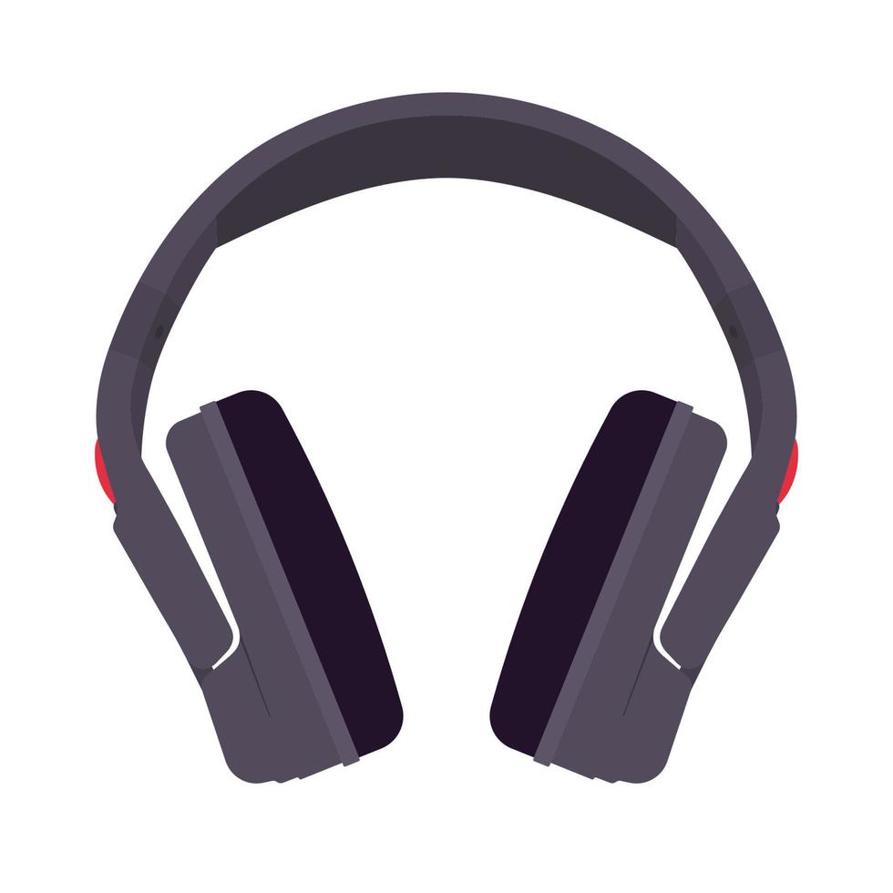 Gaming Headphone Flat Illustration. Clean Icon Design Element on Isolated White Background vector