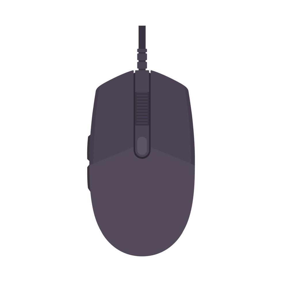 Gaming Mouse Flat Illustration. Clean Icon Design Element on Isolated White Background vector