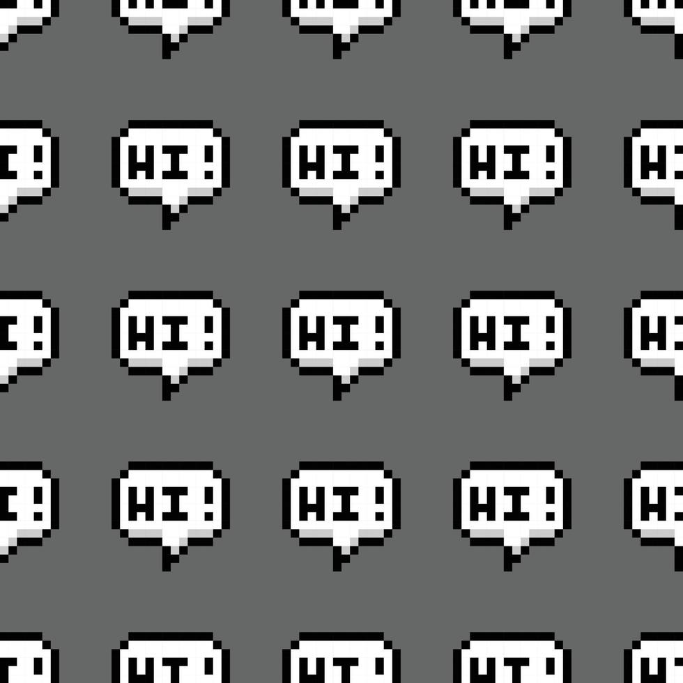 Seamless Pixel Dialog Pattern Swatch vector