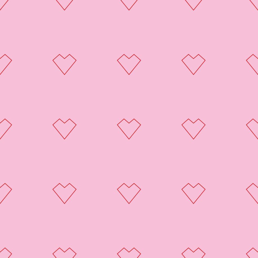 Seamless Simple Heart Pattern Swatch vector