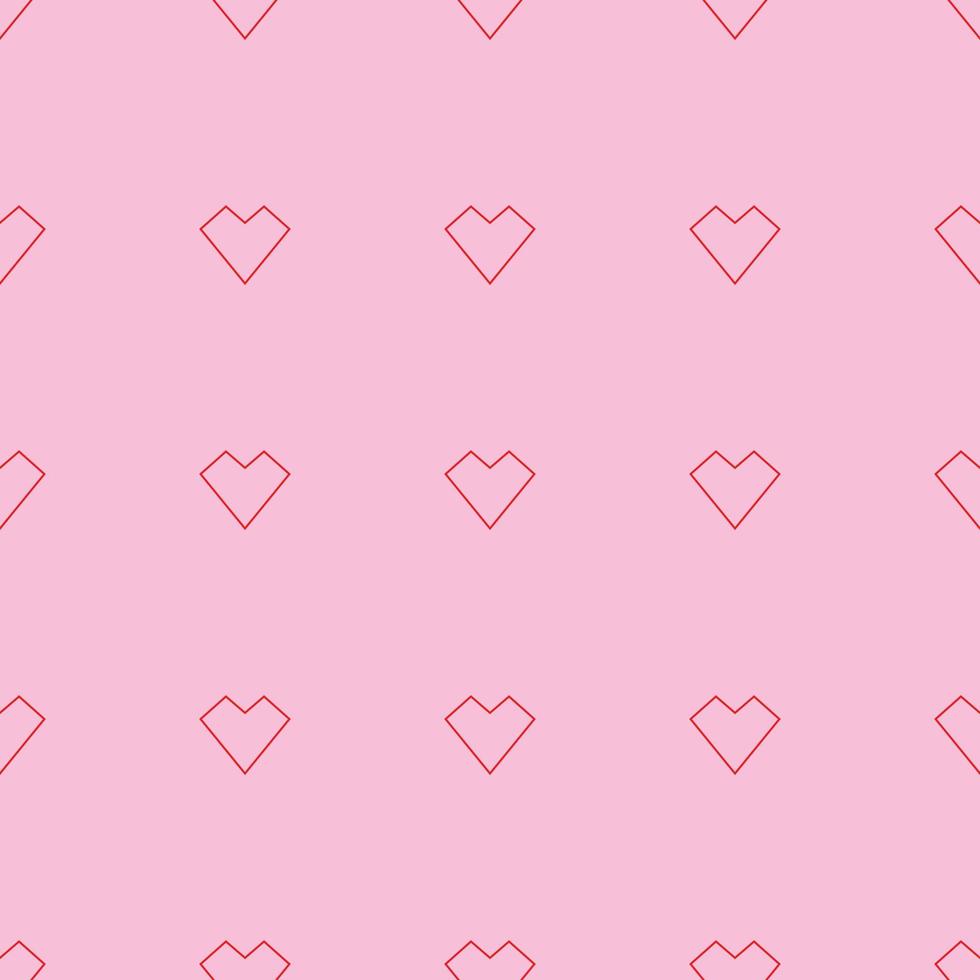 Seamless Simple Heart Pattern Swatch vector