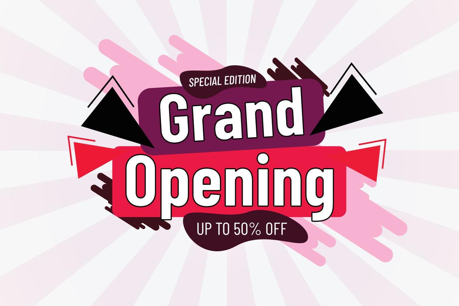 Grand Opening Promotion with special offer vector