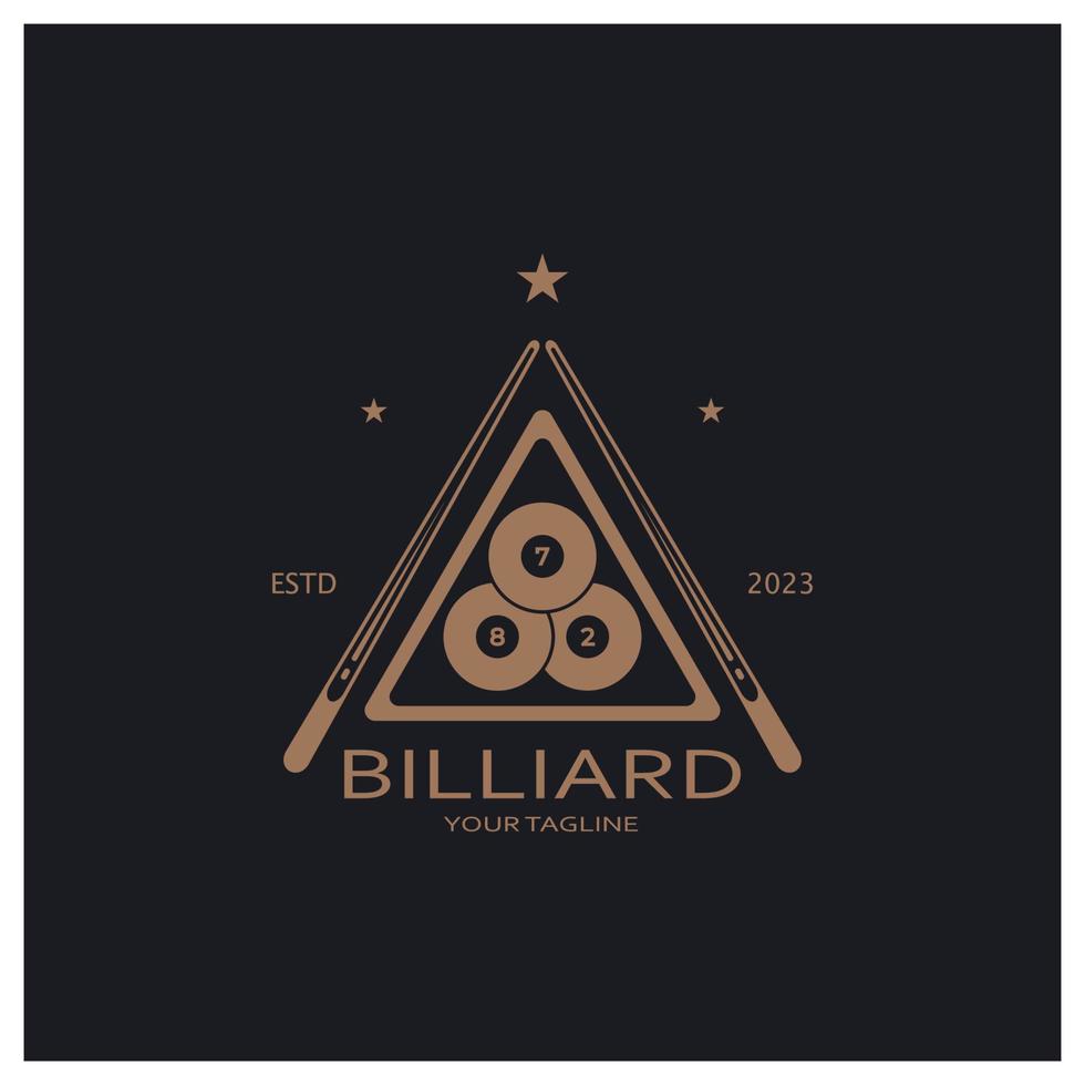 simple billiards logo template illustration with billiard balls and sticks,design for billiards booth,billiards business,bills competition,mobile billiards game,app,badge,billiards sport,vector vector