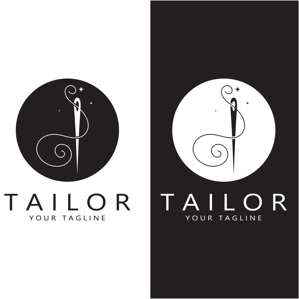 tailor logo icon illustration template combination of buttons for clothes, thread and sewing machine, for clothing product design, convection companies, fashion in vector form