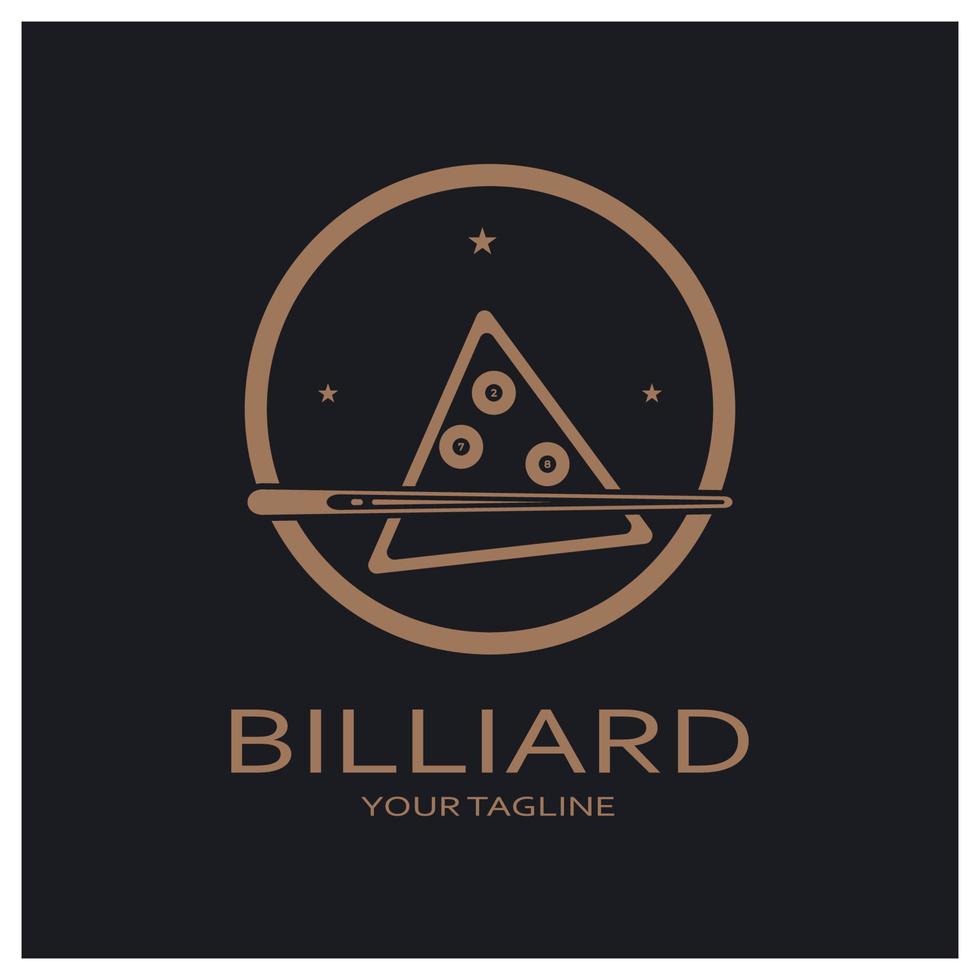 simple billiards logo template illustration with billiard balls and sticks,design for billiards booth,billiards business,bills competition,mobile billiards game,app,badge,billiards sport,vector vector