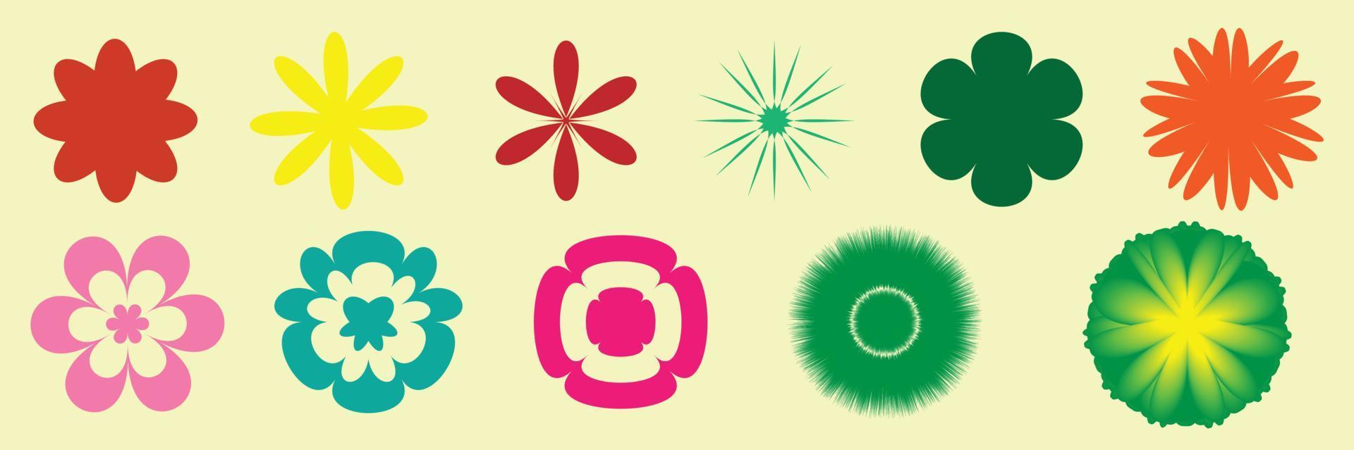 Fat set of vector flowers download