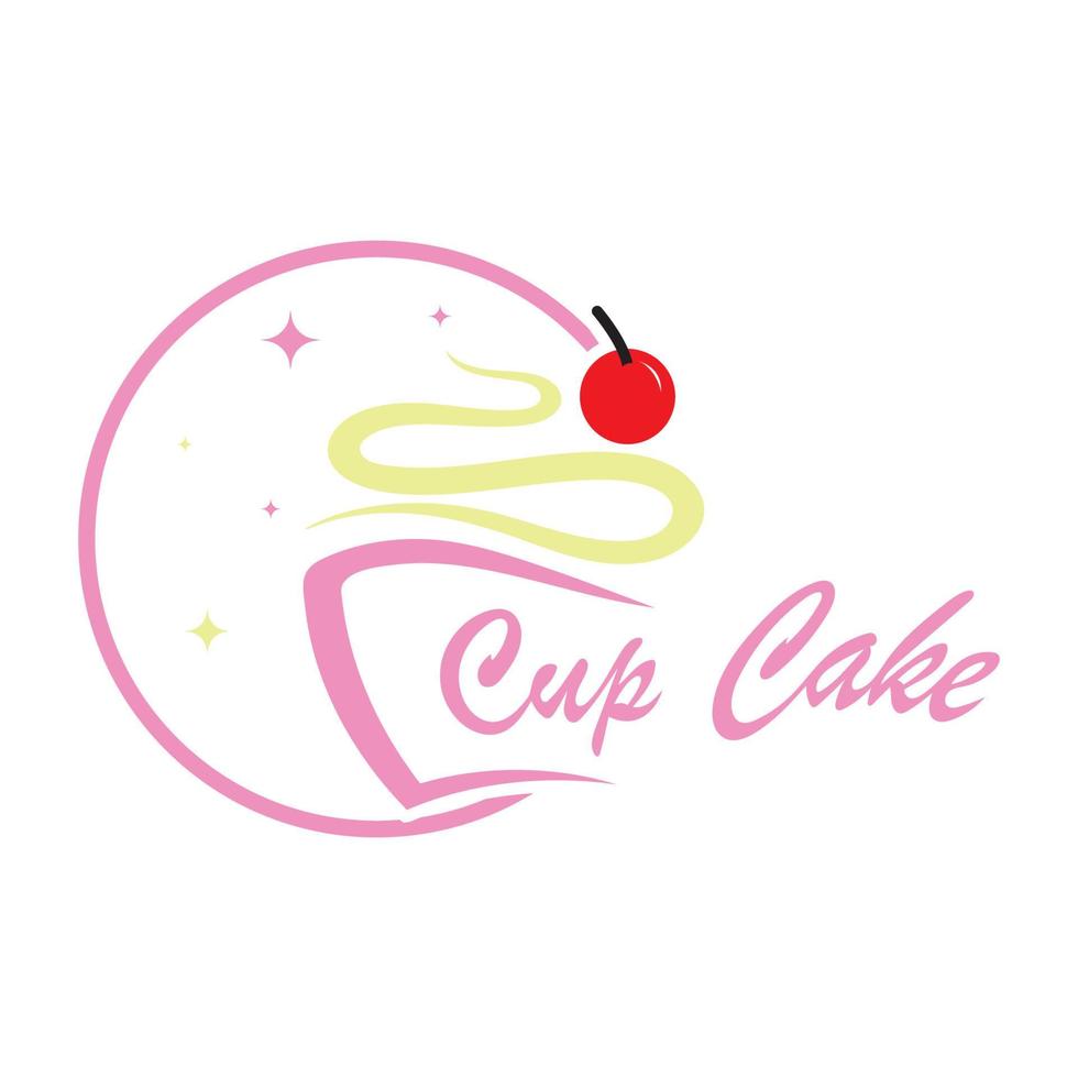 Cupcake Logo design vector illustration template. Cupcake bakery icon.cake store,caker shop ,vector