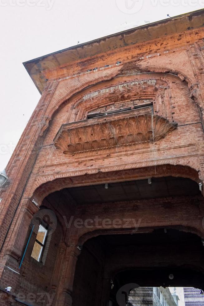 View of details of architecture inside Golden Temple Harmandir Sahib in Amritsar, Punjab, India, Famous indian sikh landmark, Golden Temple, the main sanctuary of Sikhs in Amritsar, India photo