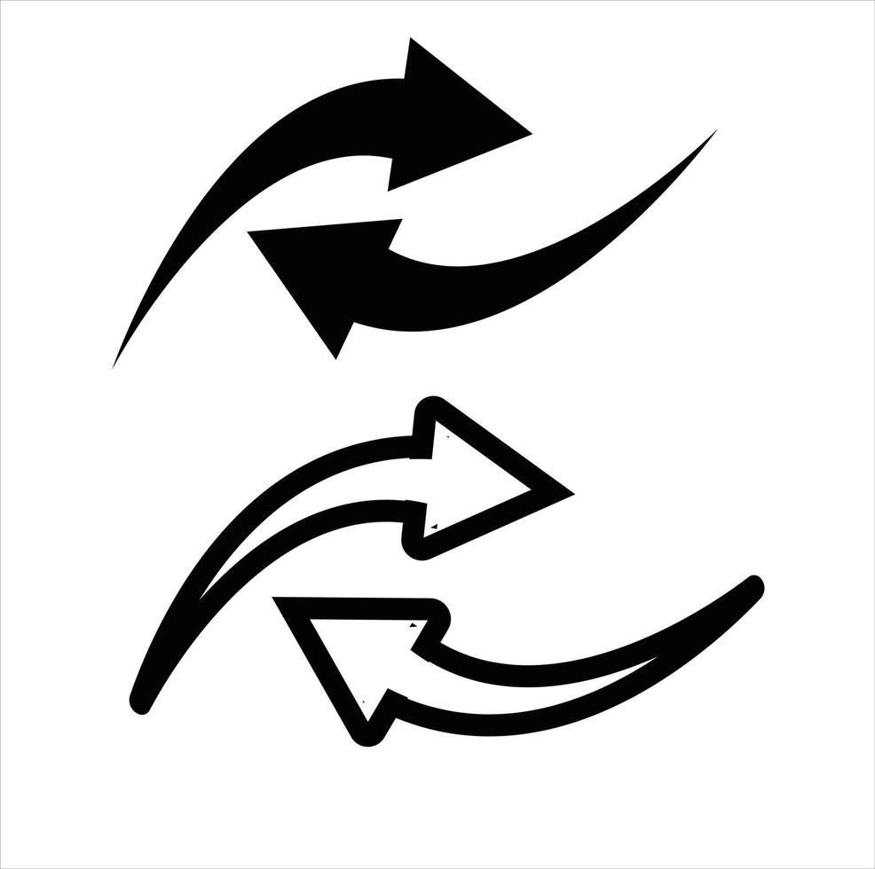 Arrows vector different icons set.