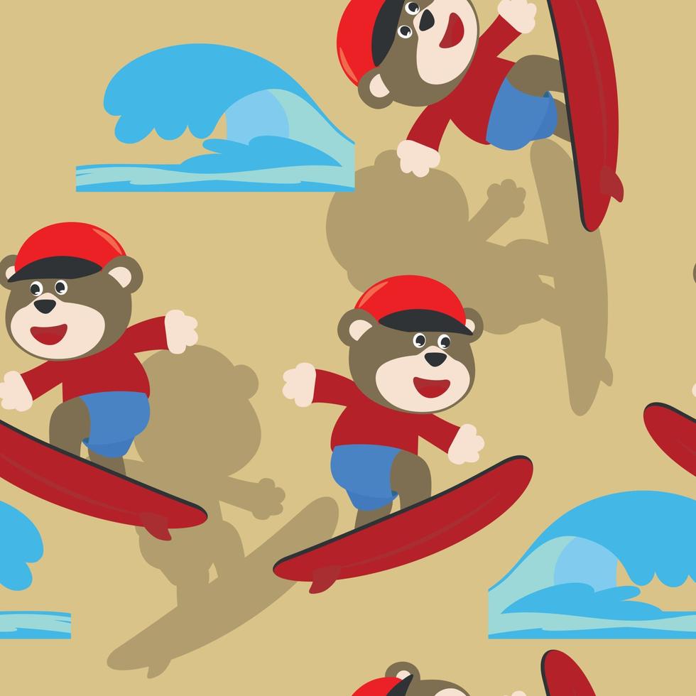 Surfin Bear Baby Baby Onesie Surfin Bear Baby Baby Onesie