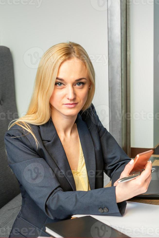Portrait of a young businesswoman photo